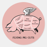 Sticker Coupe Pig Flying
