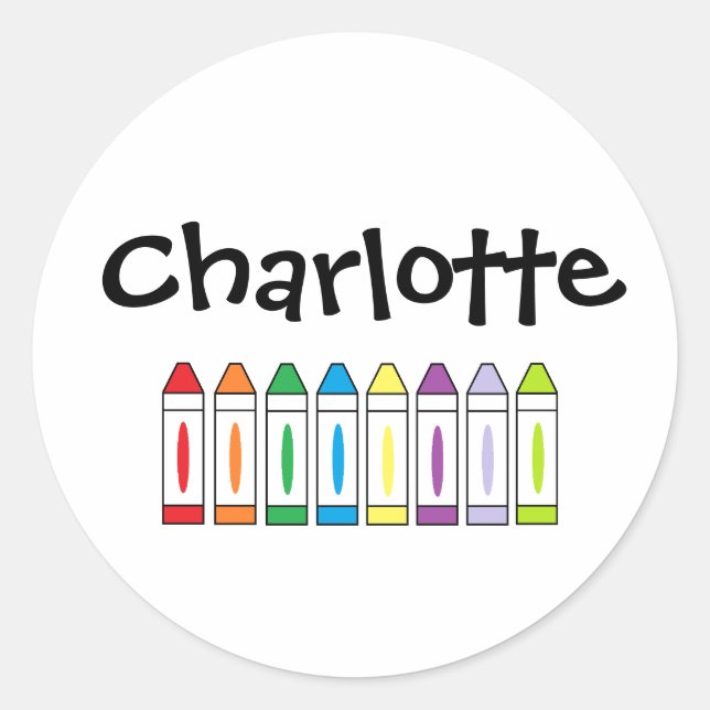 Rond Sticker "Crayons" (Devant)