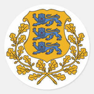 Rond Sticker - Crête Estonienne/Eesti Vapp
