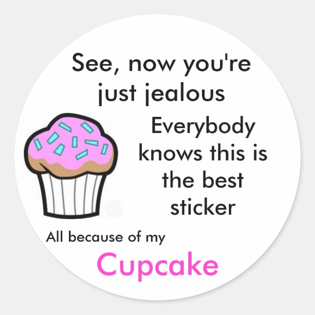 Rond Sticker Cupcake (Devant)
