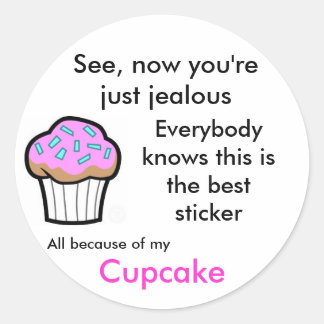 Rond Sticker Cupcake