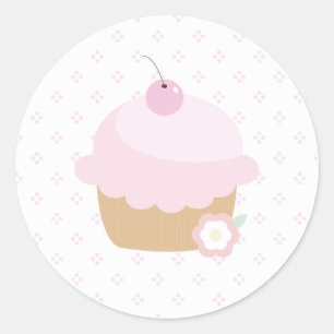 Rond Sticker Cupcake