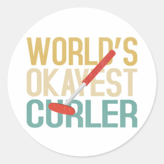 Rond Sticker Curler le plus Okayest du monde