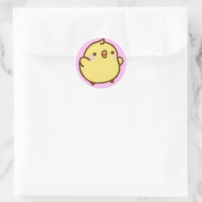 Rond sticker Cute kawaii (Sac)