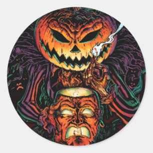 Rond Sticker d’horreur ronde Lord O’Lanterns - Hallowee