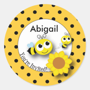 Rond Sticker d'abeille au miel