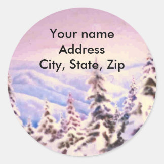 Rond Sticker d'adresse de retour