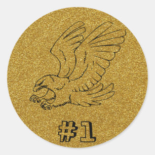 Rond Sticker d'aigle d'or