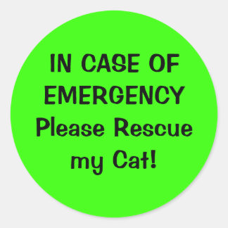 Rond Sticker d'alerte pour animaux