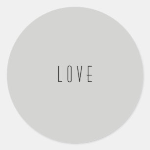 Rond Sticker d'amour Arrière - plan gris