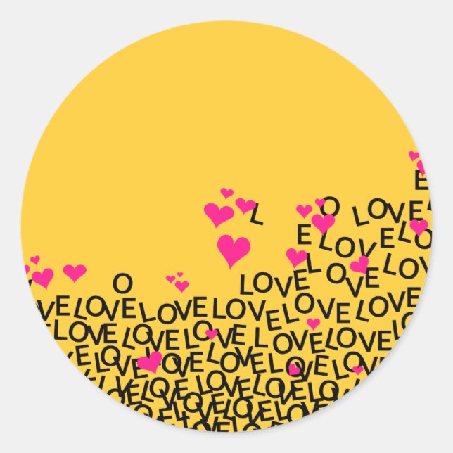 Rond Sticker d'amour de la Saint Valentin (Devant)