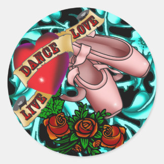 Rond Sticker Dancer Tattoo