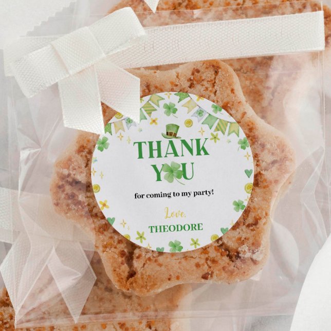 Rond Sticker d'anniversaire St. Patrick Lucky Un Étique (Créateur téléchargé)