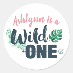 Rond Sticker d'anniversaire Wild One
