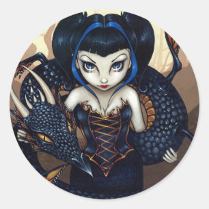 Rond Sticker "Dark Dragon"