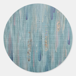 Rond Sticker d'art prophétique chrétien de pluie Aqua S
