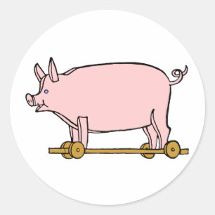 Rond Sticker d'art Vintage pour cochon de jouets