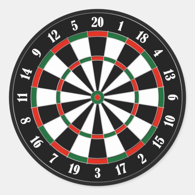 Rond Sticker Dartboard (Devant)
