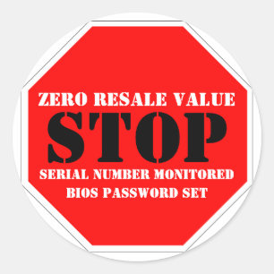 Rond Sticker d'avertissement anti-vol
