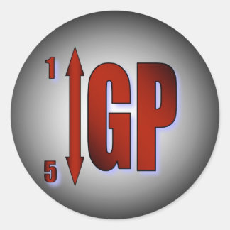 Rond Sticker d'avertissement de déplacement GP - Rouge