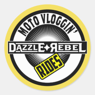 Rond Sticker Dazzle Rebel Rides
