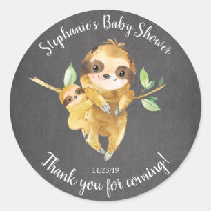 Rond Sticker de Baby shower de la fente de tableau noir