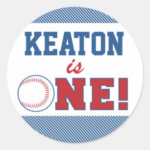 Rond Sticker de base-ball premier anniversaire