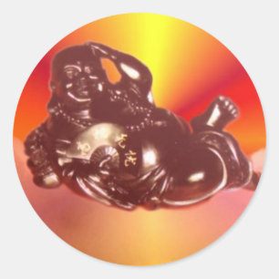 Rond Sticker de bouddha riant