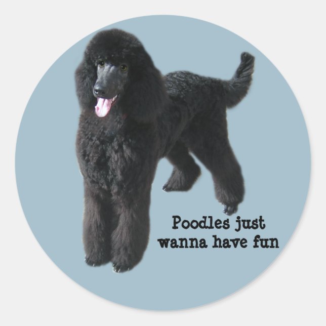Rond Sticker de caniche (Devant)