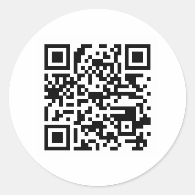 Rond Sticker de code QR - Arrondi (Devant)