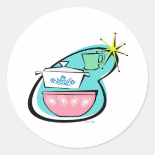 Rond Sticker de conception de cuisine atomique
