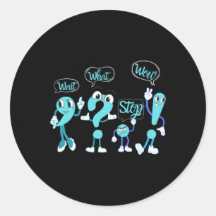 Rond Sticker de conception de ponctuation en anglais am