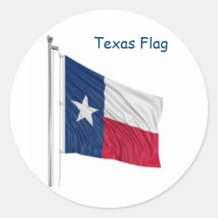 Rond Sticker de conception du drapeau de l'État du Texa