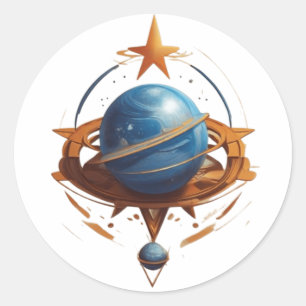 Rond Sticker de conception spatiale
