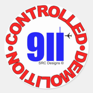 ROND STICKER DE CONSPIRATION 911