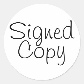 Rond Sticker de copie signé pour livres autographiés