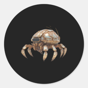 Rond Sticker de crabe robotique