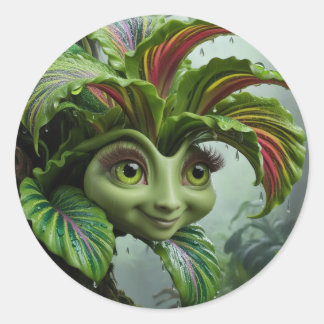 Rond Sticker de design tropical
