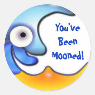 Rond Sticker de dessin "Vous avez été Mooné" fou