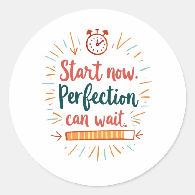 Rond Sticker de devis motivationnel (Devant)