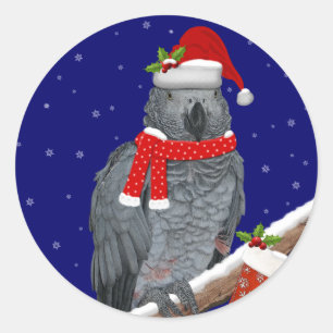 Rond Sticker de Festive Feathers