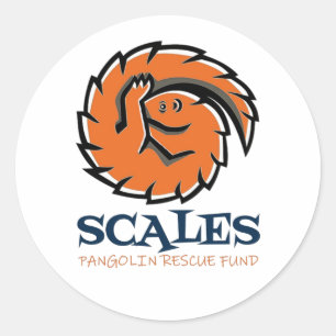 Rond Sticker de fonds de Secourt Pangolin