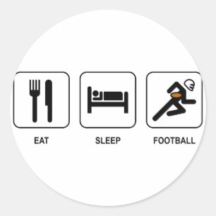 Rond Sticker de football du sommeil