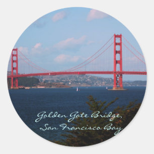 Rond Sticker de Golden Gate Bridge