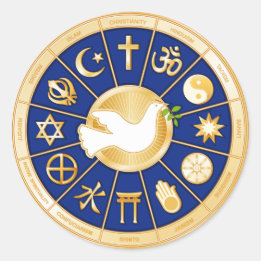 Rond Sticker de la colombe de la paix