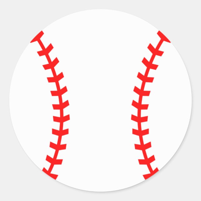 Rond Sticker de la fête de baseball, Sticker d'annivers (Devant)