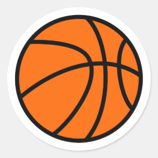Rond Sticker de la partie de basket, Sticker d'annivers
