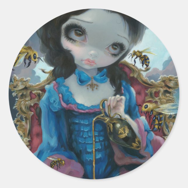 Rond Sticker de la Reine des abeilles (Devant)