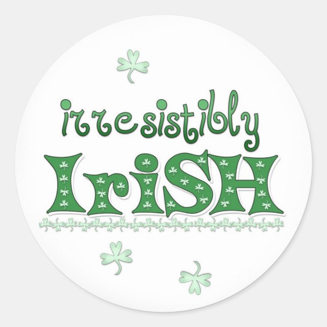 Rond Sticker de la Saint-Patrick (Devant)