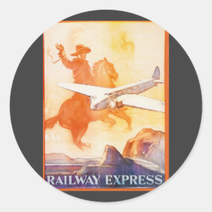 Rond Sticker de l'Agence d'Express ferroviaire 1935